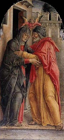 Bartolomeo Vivarini The Meeting of Anne and Joachim Norge oil painting art